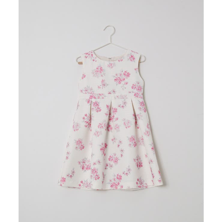KIDS】フラワープリントノースリーブワンピース[品番：RPCW0027463