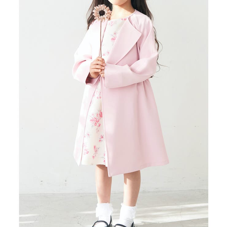 KIDS】フラワープリントノースリーブワンピース[品番：RPCW0027463