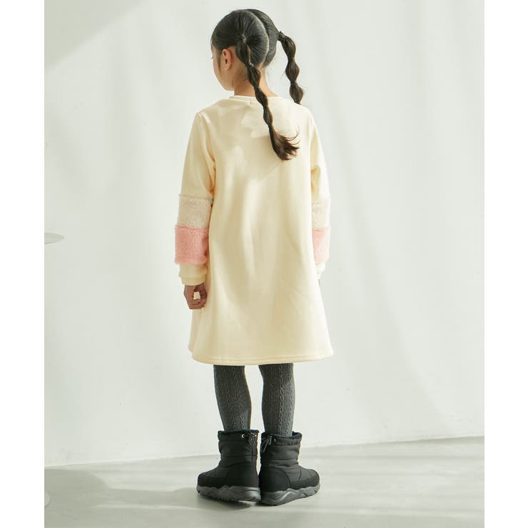 KIDS】裏シャギー袖ファー付きワンピース[品番：RPCW0040909]｜ROPE