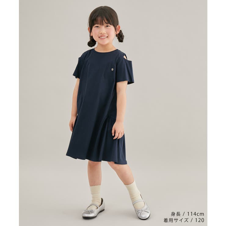 ネイビー(40) | 【KIDS】肩あきカットソーワンピース | ROPE' PICNIC【KIDS】