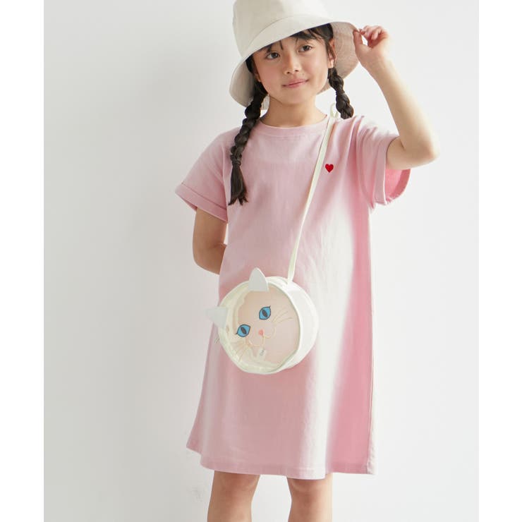 【KIDS】ハート刺繍入りバックロゴプリントワンピース/リンクコーデ | ROPE' PICNIC【KIDS】 | 詳細画像3 