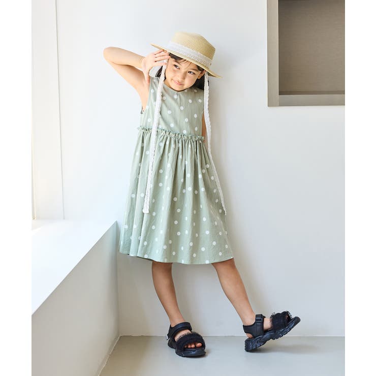 【KIDS/キッズ】綿ワッシャードット柄ワンピース | ROPE' PICNIC【KIDS】 | 詳細画像7 