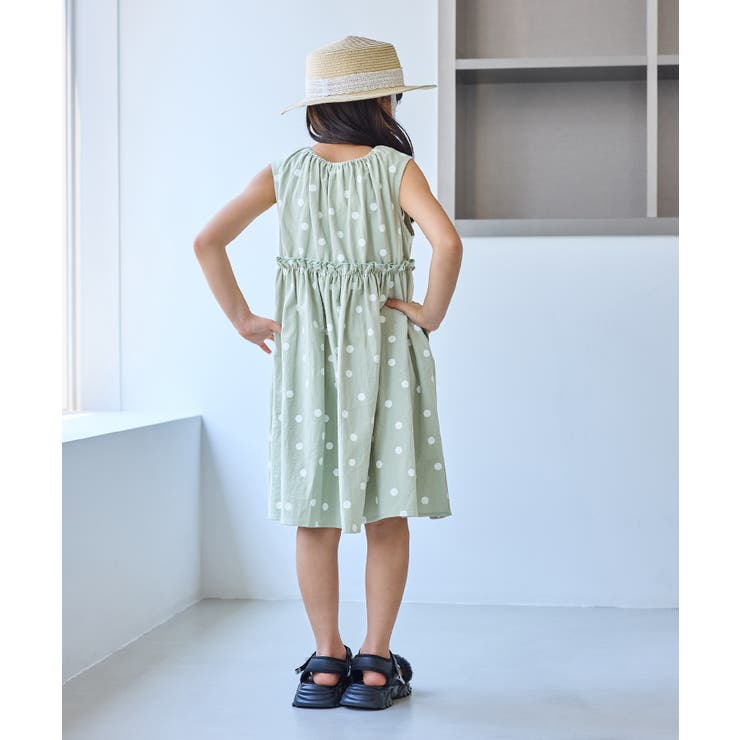 【KIDS/キッズ】綿ワッシャードット柄ワンピース | ROPE' PICNIC【KIDS】 | 詳細画像9 