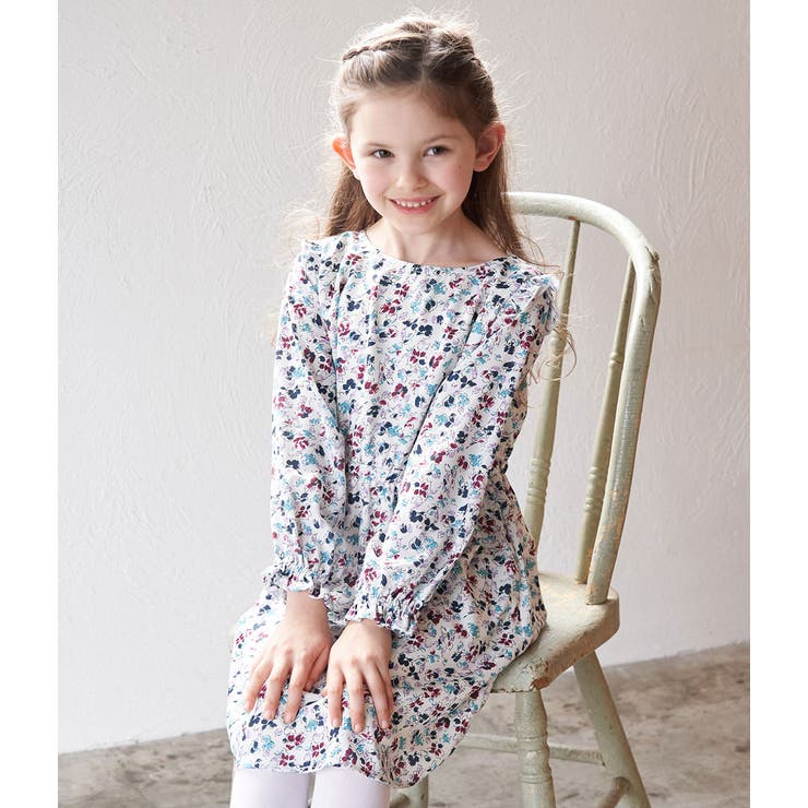 Kids リンクコーデ フラワープリント肩フリルワンピース 品番 Rpcw Rope Picnic ロペピクニック のキッズファッション通販 Shoplist ショップリスト
