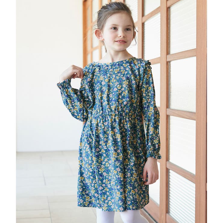 Kids リンクコーデ フラワープリント肩フリルワンピース 品番 Rpcw Rope Picnic ロペピクニック のキッズファッション通販 Shoplist ショップリスト