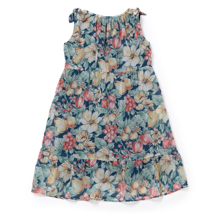 【KIDS】ヴィンテージライクフルーツ肩リボンティアードワンピース | ROPE' PICNIC【KIDS】 | 詳細画像4 