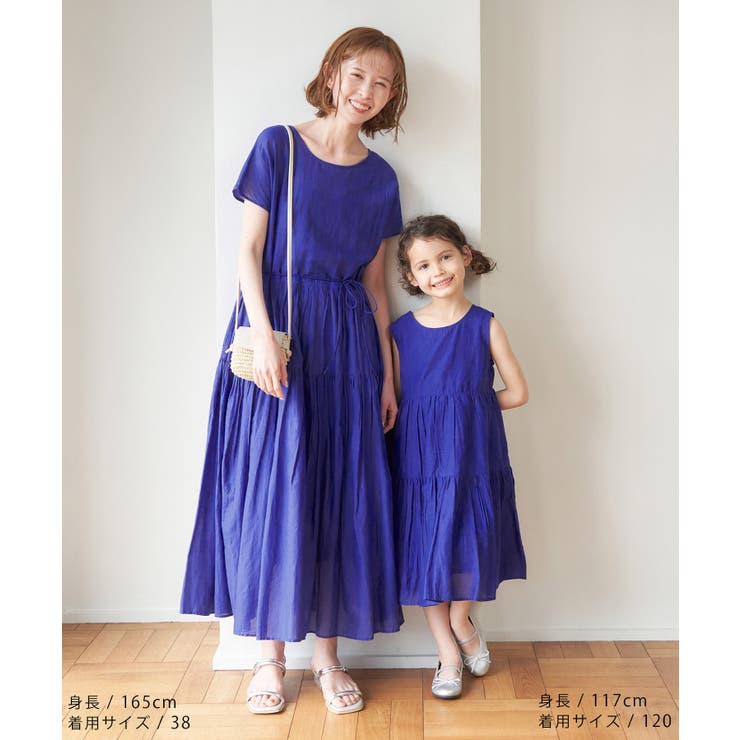 KIDS】リンクコーデ/2WAY INDIAティアードワンピース[品番