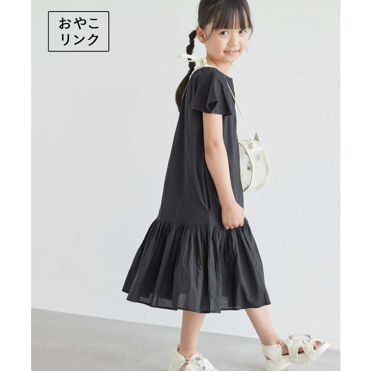 ブラック(01) | 【KIDS】INDIAフレア袖ティアードワンピース/リンクコーデ | ROPE' PICNIC【KIDS】