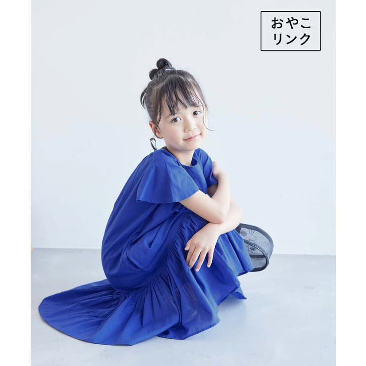 ブルー(44) | 【KIDS】INDIAフレア袖ティアードワンピース/リンクコーデ | ROPE' PICNIC【KIDS】
