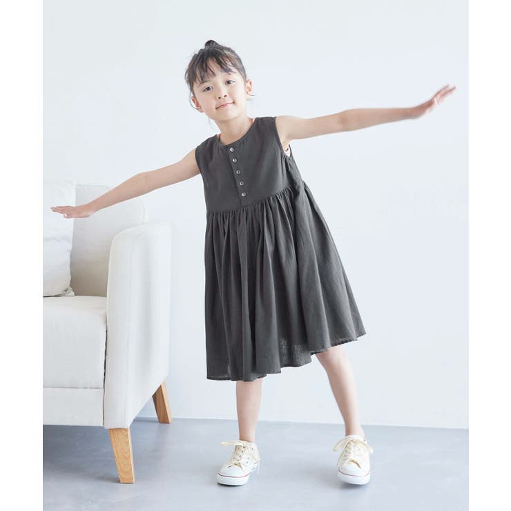 【KIDS】INDIA麻混前後2WAYジャンパースカート/リンクコーデ | ROPE' PICNIC【KIDS】 | 詳細画像4 