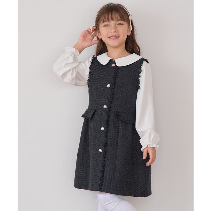 【KIDS キッズ】パールボタンツイードジャンパースカート セレモニー対応 | ROPE' PICNIC【KIDS】 | 詳細画像16 