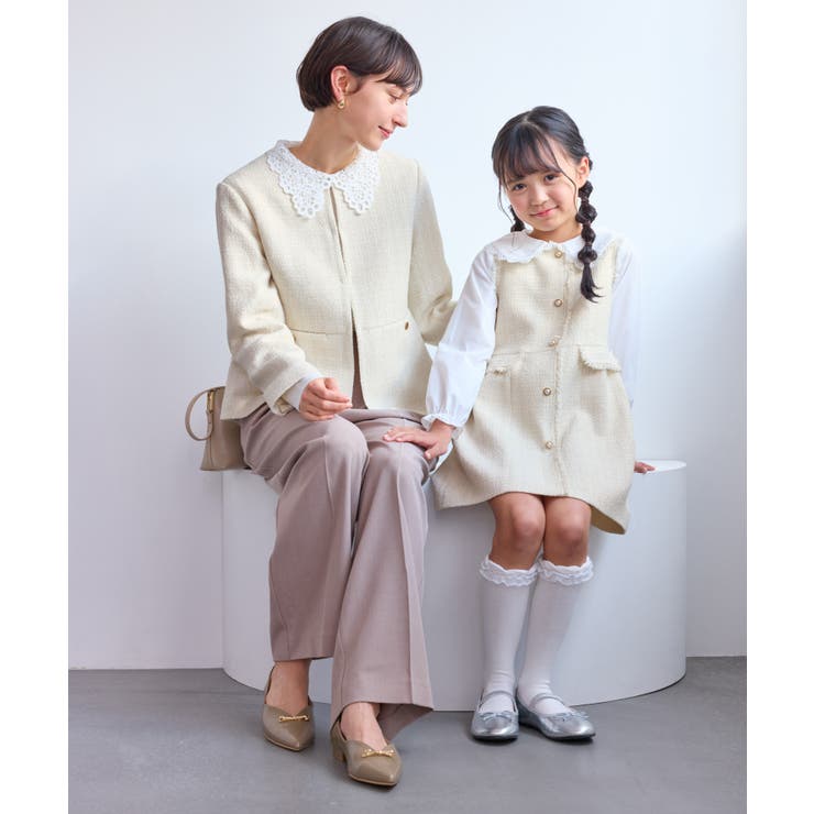 【KIDS キッズ】パールボタンツイードジャンパースカート セレモニー対応 | ROPE' PICNIC【KIDS】 | 詳細画像12 