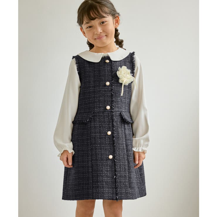 【KIDS キッズ】パールボタンツイードジャンパースカート セレモニー対応 | ROPE' PICNIC【KIDS】 | 詳細画像14 