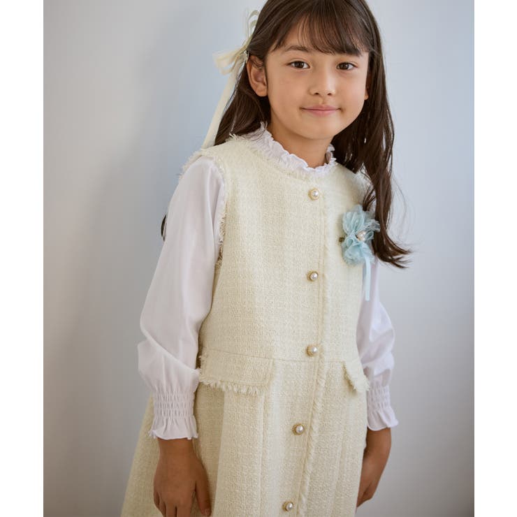 【KIDS キッズ】パールボタンツイードジャンパースカート セレモニー対応 | ROPE' PICNIC【KIDS】 | 詳細画像5 