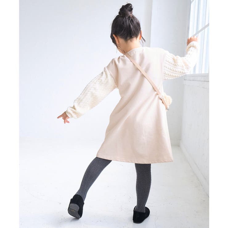 【KIDS】袖ケーブル裏起毛ワンピース | ROPE' PICNIC【KIDS】 | 詳細画像10 