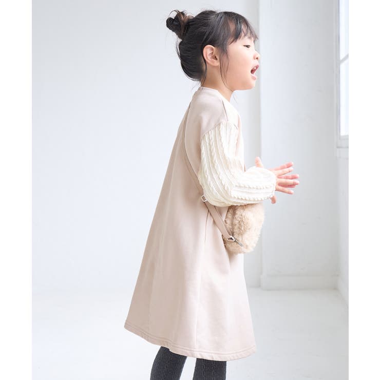 【KIDS】袖ケーブル裏起毛ワンピース | ROPE' PICNIC【KIDS】 | 詳細画像13 