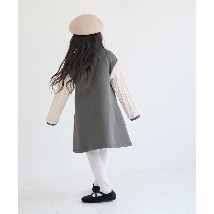 【KIDS】袖ケーブル裏起毛ワンピース | ROPE' PICNIC【KIDS】 | 詳細画像5 