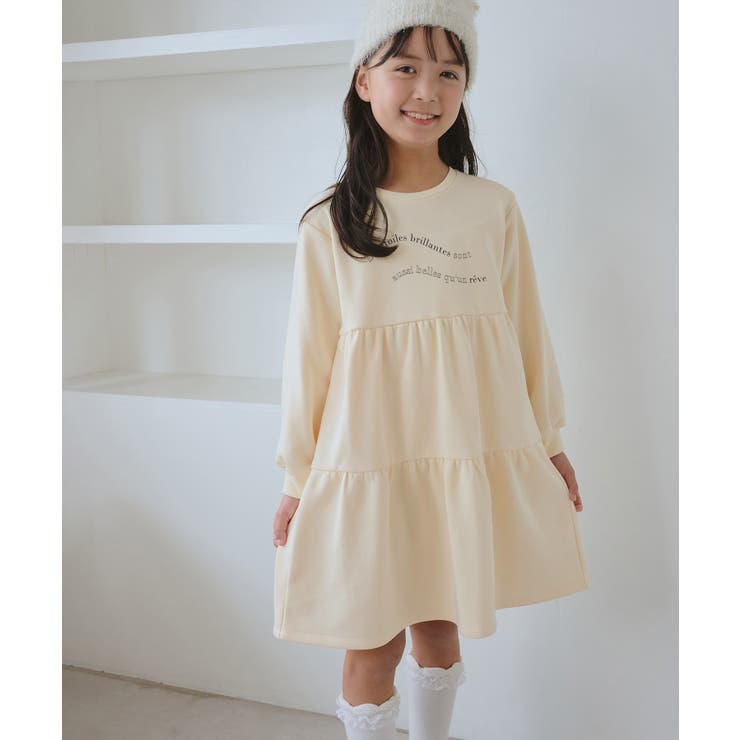 【KIDS/キッズ】裏毛ティアードロゴワンピース | ROPE' PICNIC【KIDS】 | 詳細画像1