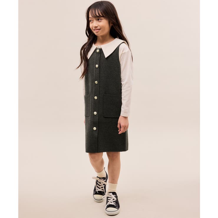 【KIDS/キッズ】エンブレムボタンニットジャンスカ/リンクコーデ | ROPE' PICNIC【KIDS】 | 詳細画像6 