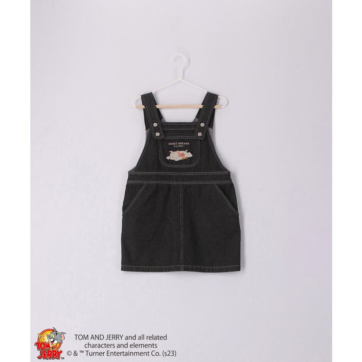 ブラック(01) | 【KIDS】【TOM and JERRY】デニムジャンパースカート | ROPE' PICNIC【KIDS】