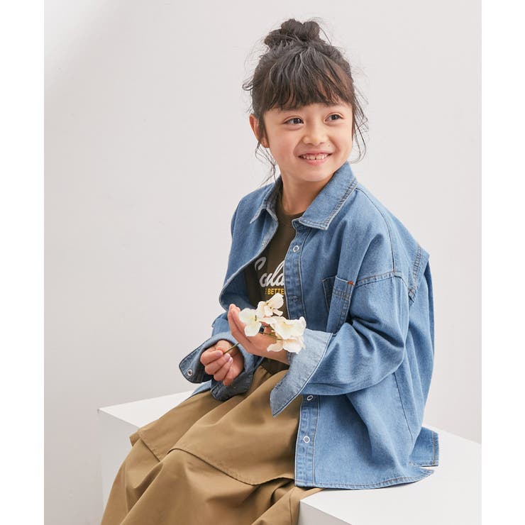 【KIDS】UNISEXオーバーサイズデニムシャツ | ROPE' PICNIC【KIDS】 | 詳細画像12 