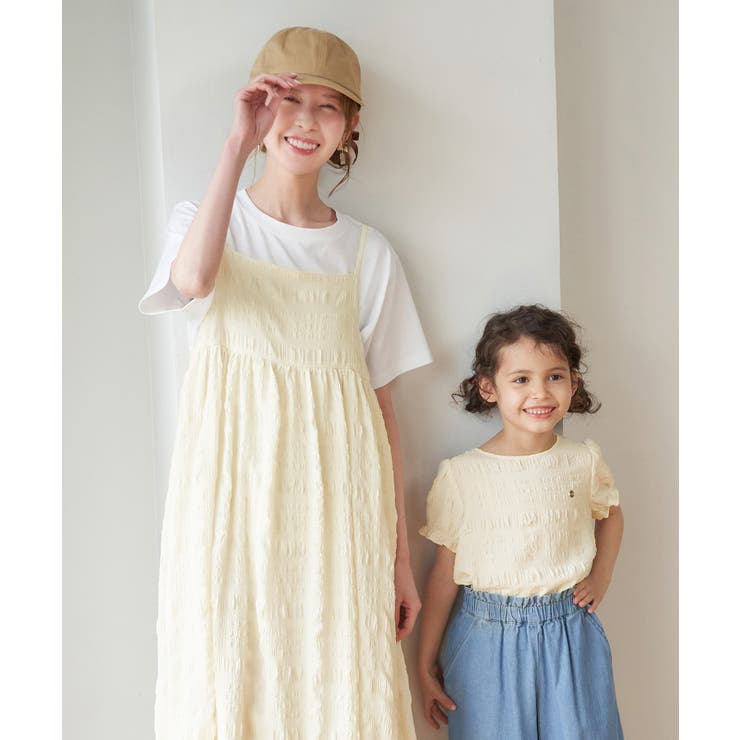 【KIDS】リンクコーデ/パフスリーブポコポコジャガードブラウス | ROPE' PICNIC【KIDS】 | 詳細画像4 