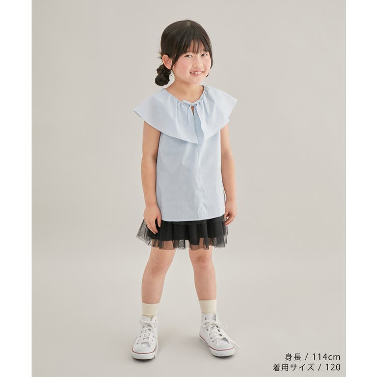 【KIDS】リボンディティールラッフルカラーブラウス/リンクコーデ | ROPE' PICNIC【KIDS】 | 詳細画像6 