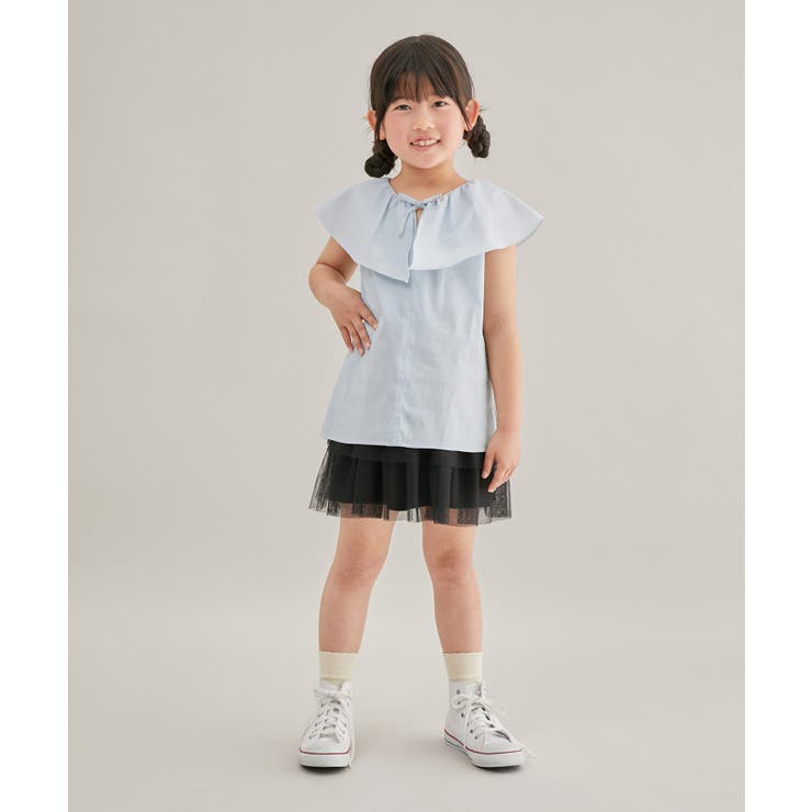 【KIDS】リボンディティールラッフルカラーブラウス/リンクコーデ | ROPE' PICNIC【KIDS】 | 詳細画像7 
