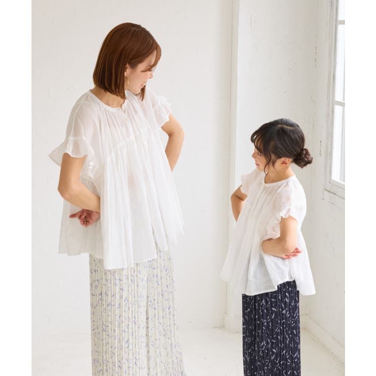 【KIDS/キッズ】コットンボイルギャザーブラウス/リンクコーデ | ROPE' PICNIC【KIDS】 | 詳細画像13 