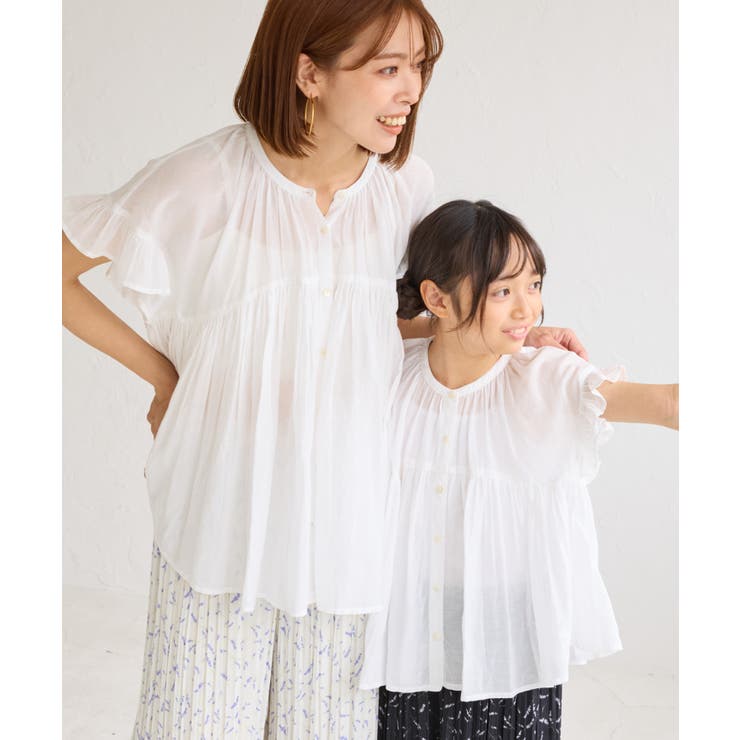 【KIDS/キッズ】コットンボイルギャザーブラウス/リンクコーデ | ROPE' PICNIC【KIDS】 | 詳細画像14 
