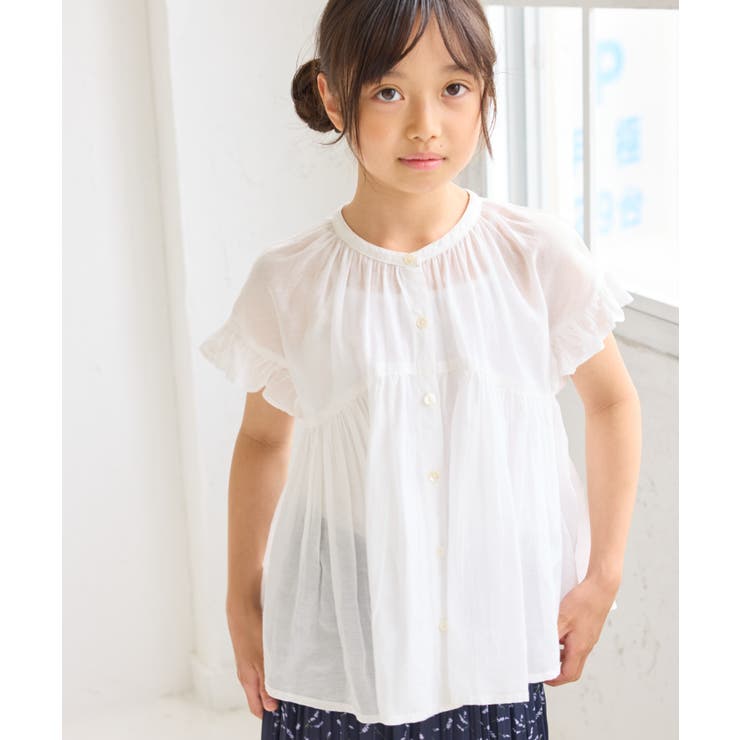 【KIDS/キッズ】コットンボイルギャザーブラウス/リンクコーデ | ROPE' PICNIC【KIDS】 | 詳細画像9 