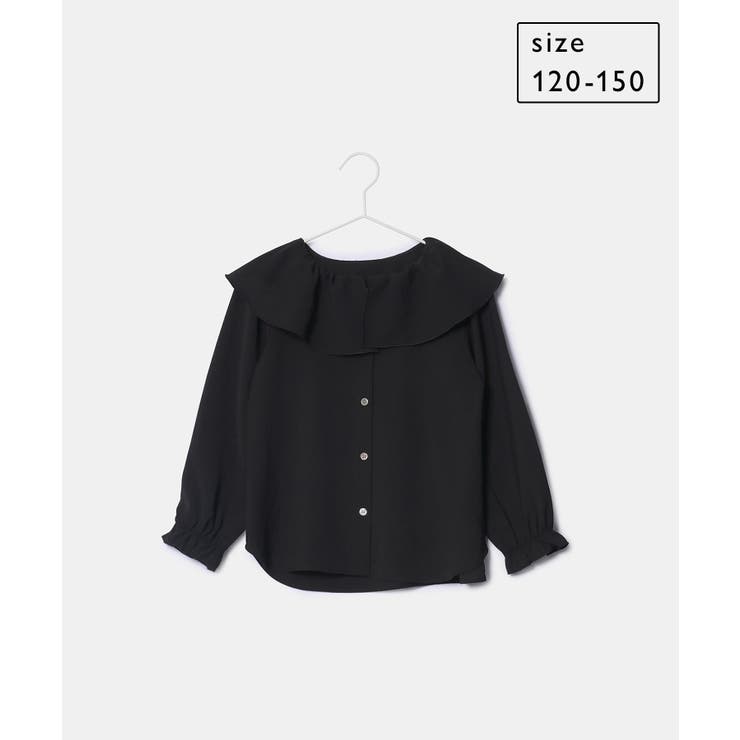 ブラック(01) | 【KIDS】フレアカラーブラウス | ROPE' PICNIC【KIDS】