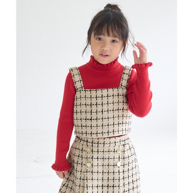 【KIDS】チェックツイードビスチェ/セットアップ対応 | ROPE' PICNIC【KIDS】 | 詳細画像5 