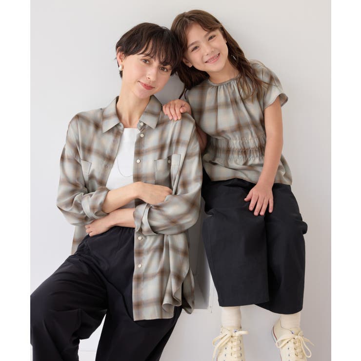 【KIDS/キッズ】チェックシャーリングシャツ/リンクコーデ | ROPE' PICNIC【KIDS】 | 詳細画像8 