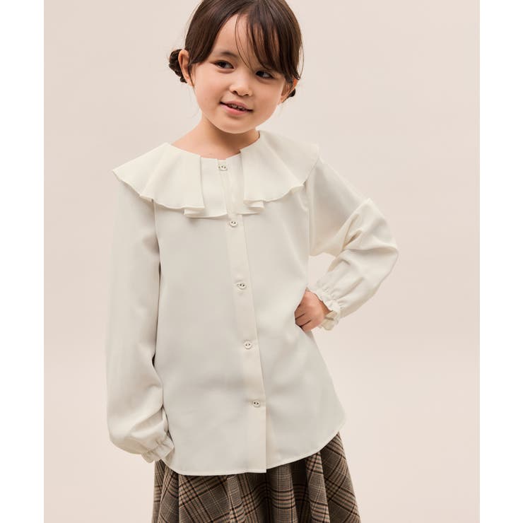 ホワイト(10) | 【KIDS/キッズ】フレアカラーブラウス/リンクコーデ | ROPE' PICNIC【KIDS】