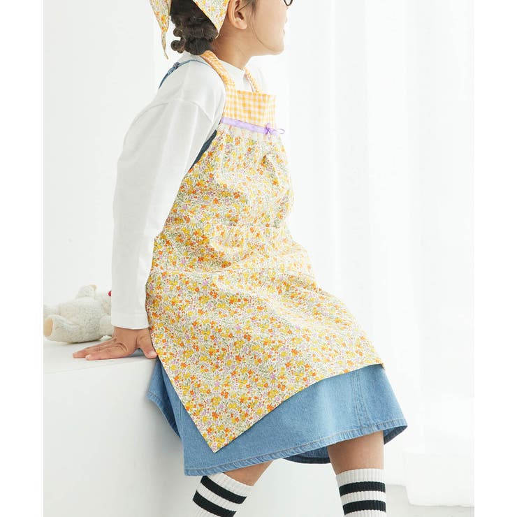 KIDS】小花エプロン三角巾セット[品番：RPCW0035160]｜ROPE' PICNIC