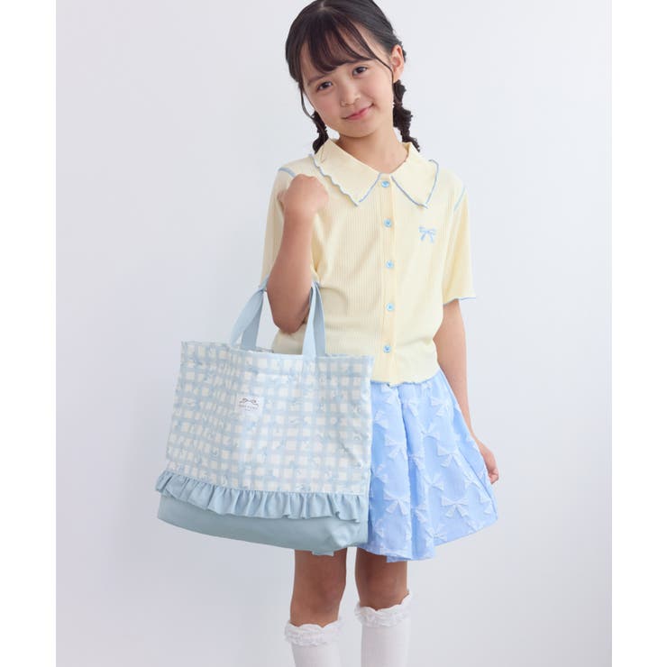 【KIDS/キッズ】チェック×リボン柄レッスンバッグ | ROPE' PICNIC【KIDS】 | 詳細画像2 