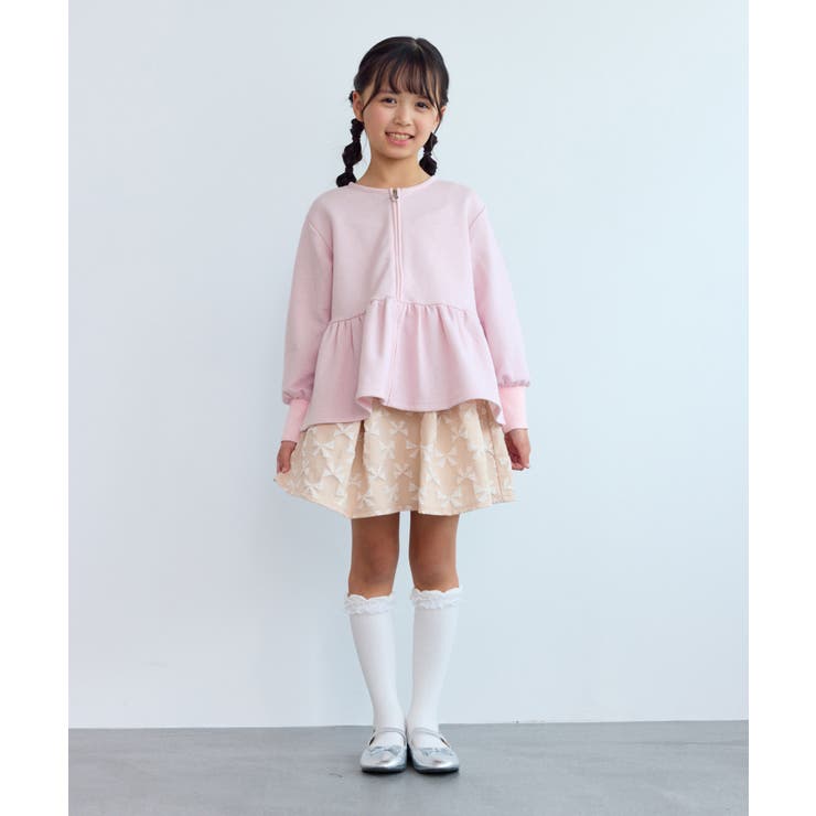 【KIDS/キッズ】ラメ裏毛ペプラムジップカーディガン | ROPE' PICNIC【KIDS】 | 詳細画像12 