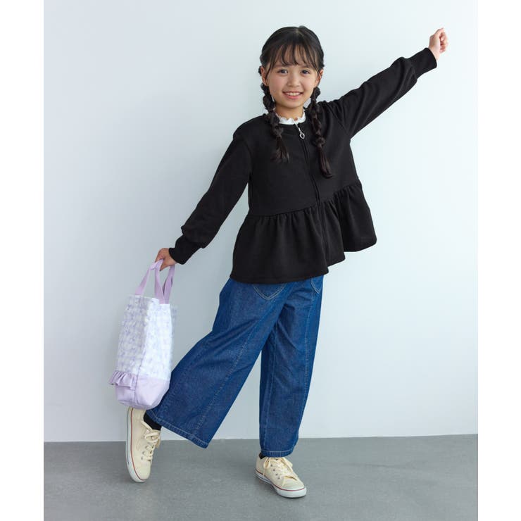 【KIDS/キッズ】ラメ裏毛ペプラムジップカーディガン | ROPE' PICNIC【KIDS】 | 詳細画像2 