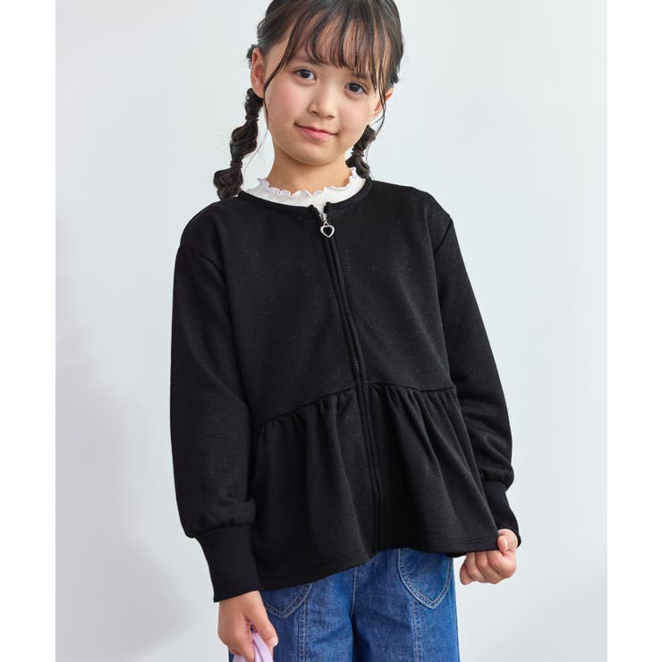 【KIDS/キッズ】ラメ裏毛ペプラムジップカーディガン | ROPE' PICNIC【KIDS】 | 詳細画像5 