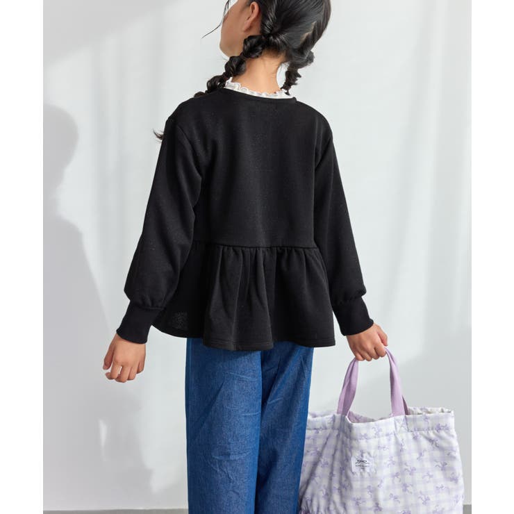 【KIDS/キッズ】ラメ裏毛ペプラムジップカーディガン | ROPE' PICNIC【KIDS】 | 詳細画像6 