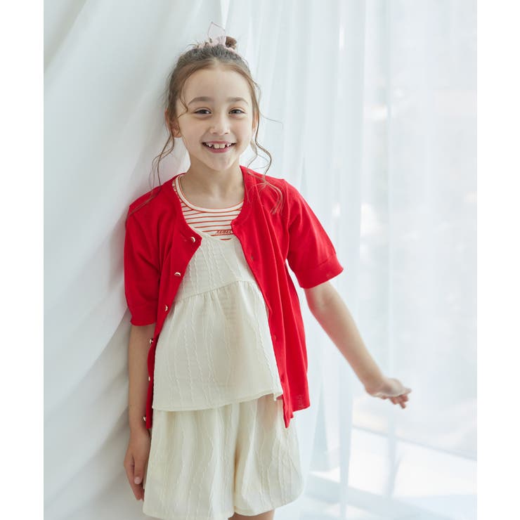 【KIDS】半袖ベーシックカーディガン/リンクコーデ | ROPE' PICNIC【KIDS】 | 詳細画像6 