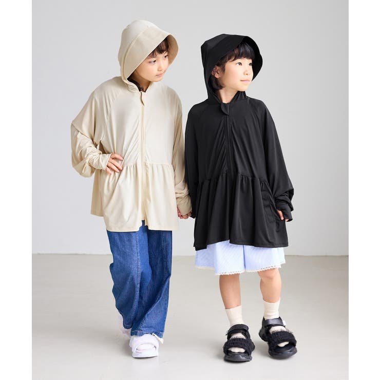 【KIDS キッズ】ひんやりペプラムジップパーカー UVカット | ROPE' PICNIC【KIDS】 | 詳細画像11 