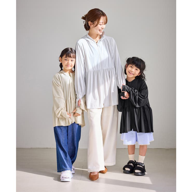 【KIDS キッズ】ひんやりペプラムジップパーカー UVカット | ROPE' PICNIC【KIDS】 | 詳細画像15 