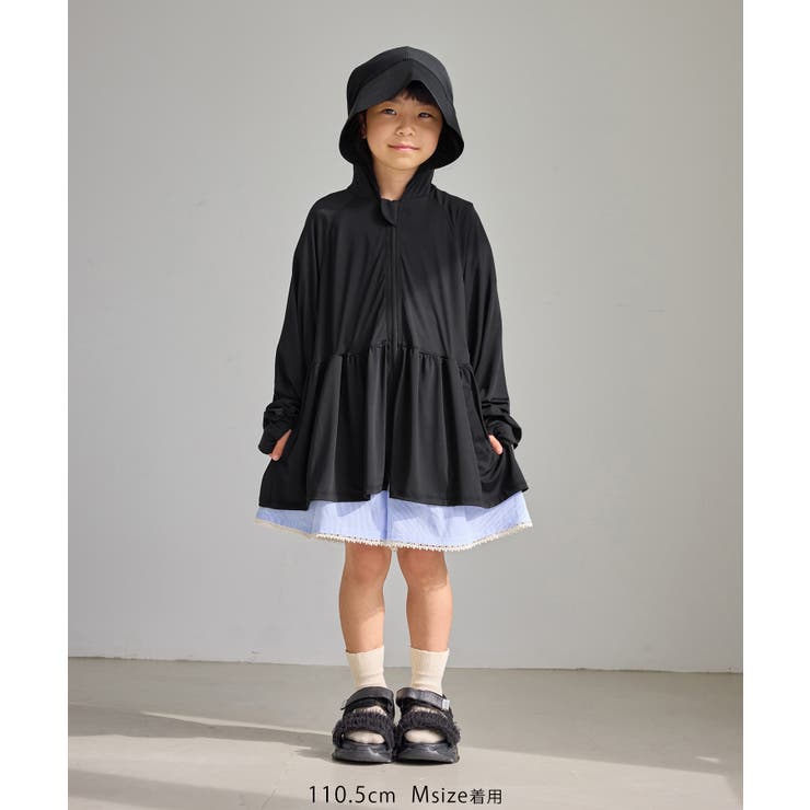 【KIDS キッズ】ひんやりペプラムジップパーカー UVカット | ROPE' PICNIC【KIDS】 | 詳細画像3 