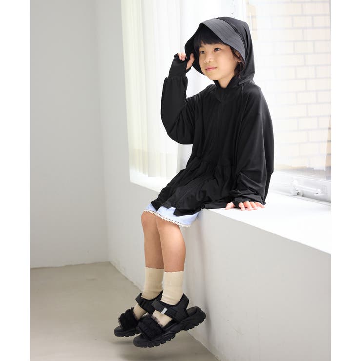 【KIDS キッズ】ひんやりペプラムジップパーカー UVカット | ROPE' PICNIC【KIDS】 | 詳細画像7 