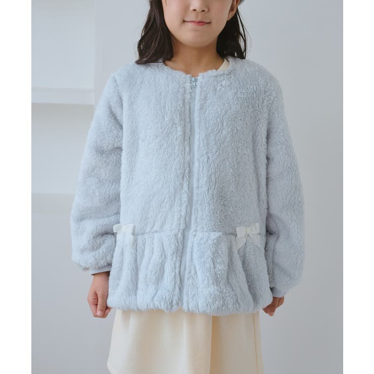 【KIDS/キッズ】ベロアリボンボアペプラムカーディガン | ROPE' PICNIC【KIDS】 | 詳細画像11 