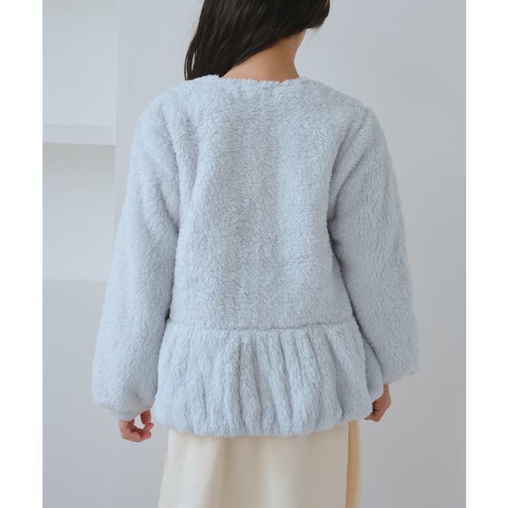 【KIDS/キッズ】ベロアリボンボアペプラムカーディガン | ROPE' PICNIC【KIDS】 | 詳細画像13 