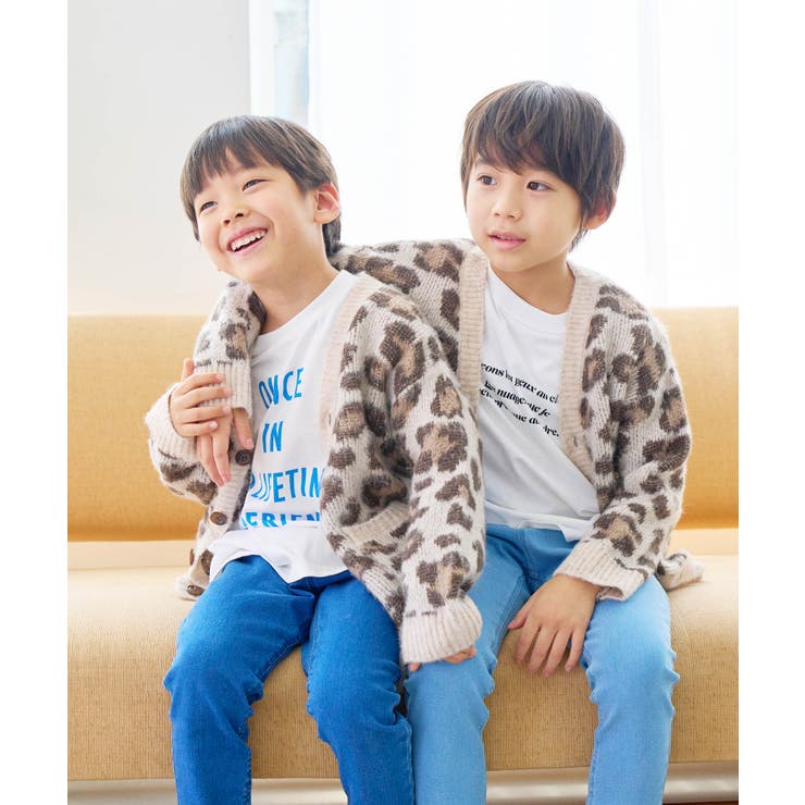 110cm［ ZARA KIDS］ヒョウ柄 ニット カーディガン - トップス(トレーナー)