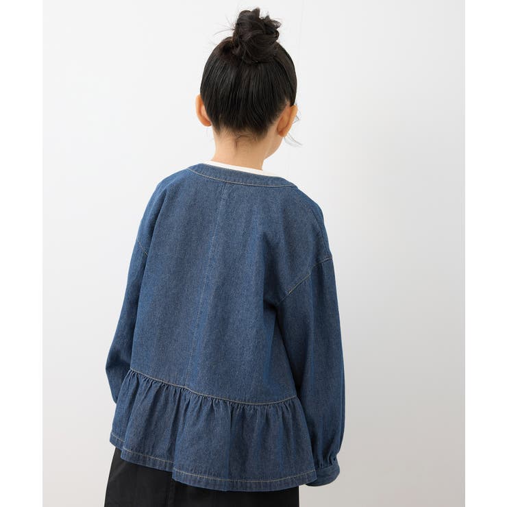 【KIDS】裾フリルデニムブルゾン | ROPE' PICNIC【KIDS】 | 詳細画像6 